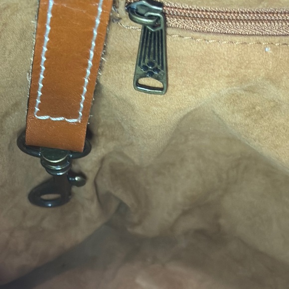 Patricia Nash Tooled Leather Tote Bag - Cognac Brown EUC - Picture 10 of 13